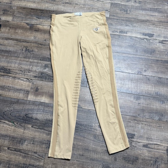 Tuff Rider Pull On Breeches Ventilated Schooling Tight  with Knee Patches - Picture 1 of 11